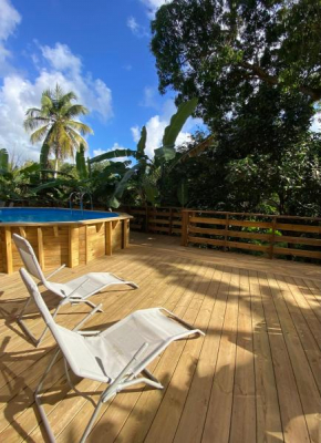 Gîte Studio bas de villa - Ti Bambou nature SPA-jacuzzi - Sainte Anne Guadeloupe